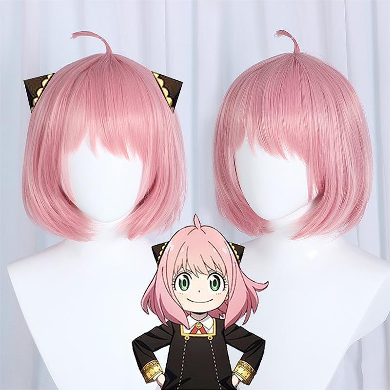 厂家间谍过家家SPY×FAMILY阿尼亚·福杰 粉色波波头cos假发出货