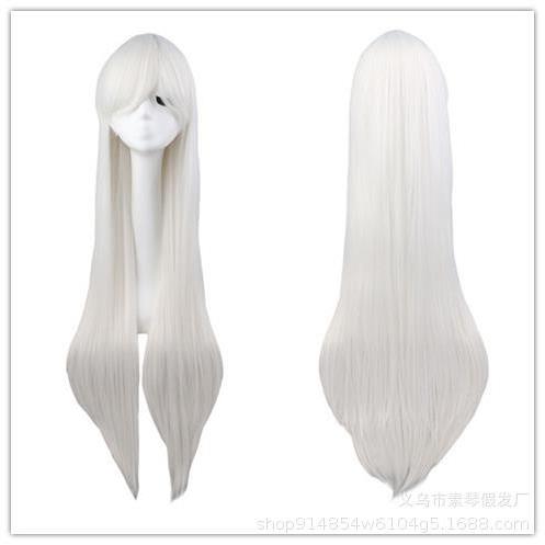 动漫假发Cos假发 纯白色长直发 犬夜叉杀生丸 栉名安娜 白发魔女
