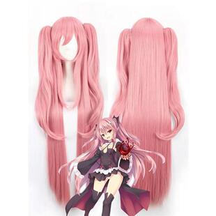 终结的炽天使克鲁鲁cos假发 采佩西萝莉女王烟粉色虎口夹动漫假发