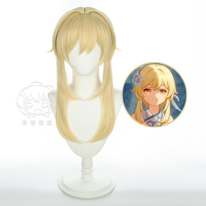 原神 荧 旅行者女 cosplay假发 cos动漫 游戏 假毛 现货