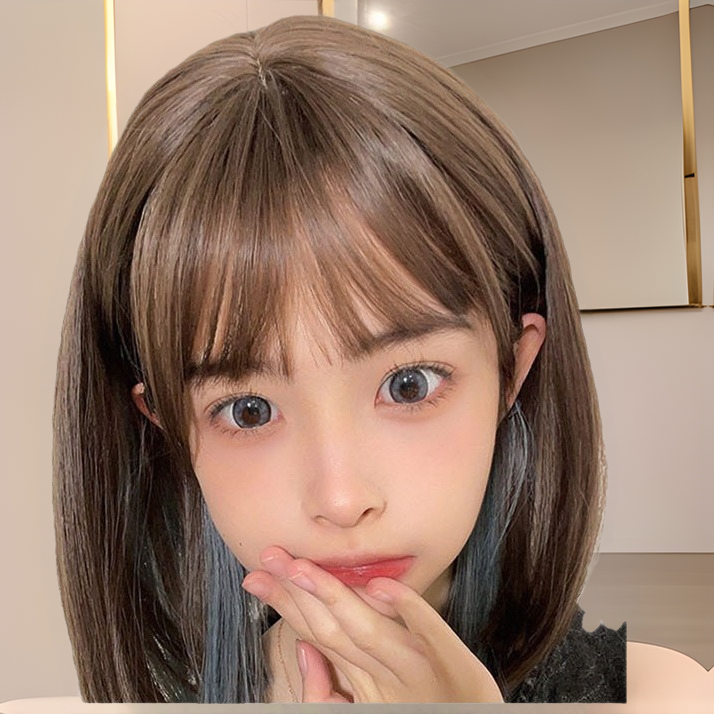 假发波波头女短发仿真全头套自然头发圆脸发型时尚减龄刘海假发套