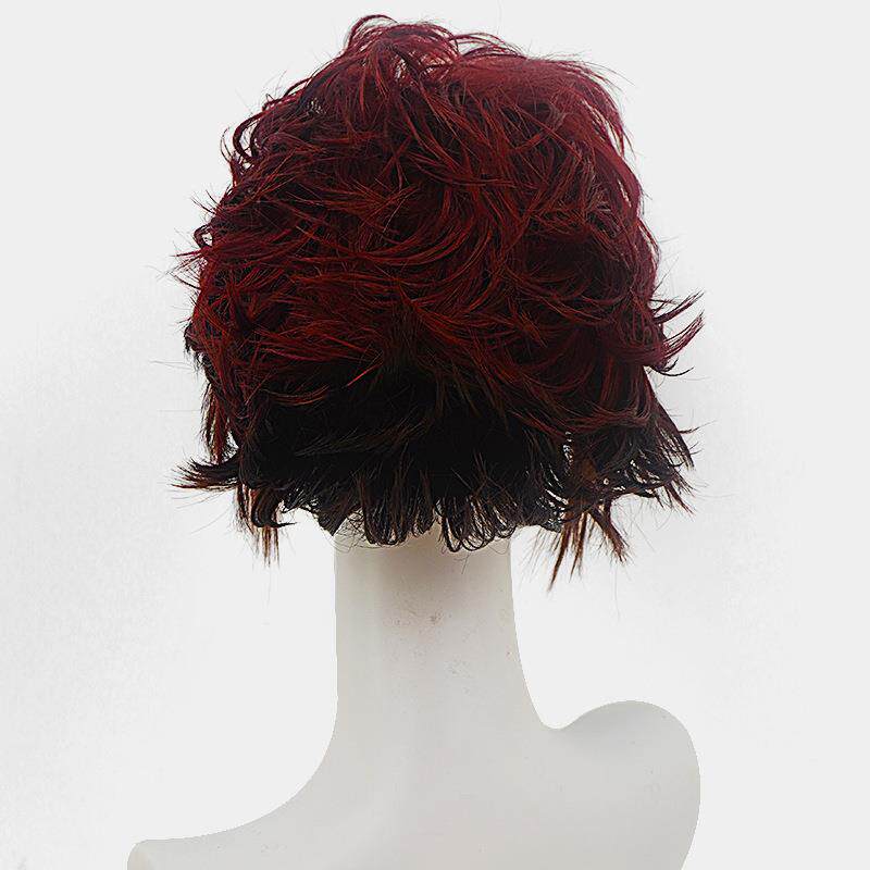 动漫假发 新品 鬼灭之刃 灶门炭治郎 cosplay动漫假发头套