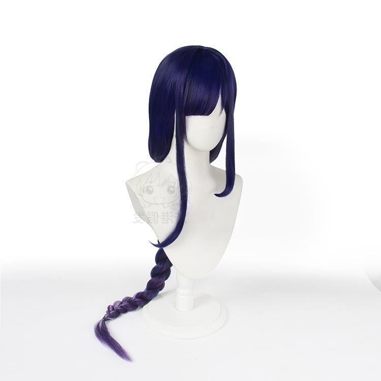 原神 雷电将军 cos假发 加粗麻花辫挑染渐变 游戏 现货