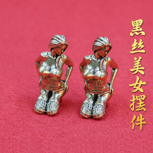创意黄铜跪姿美女摆件女孩肤白貌美大长腿火辣身材模特性感小礼物
