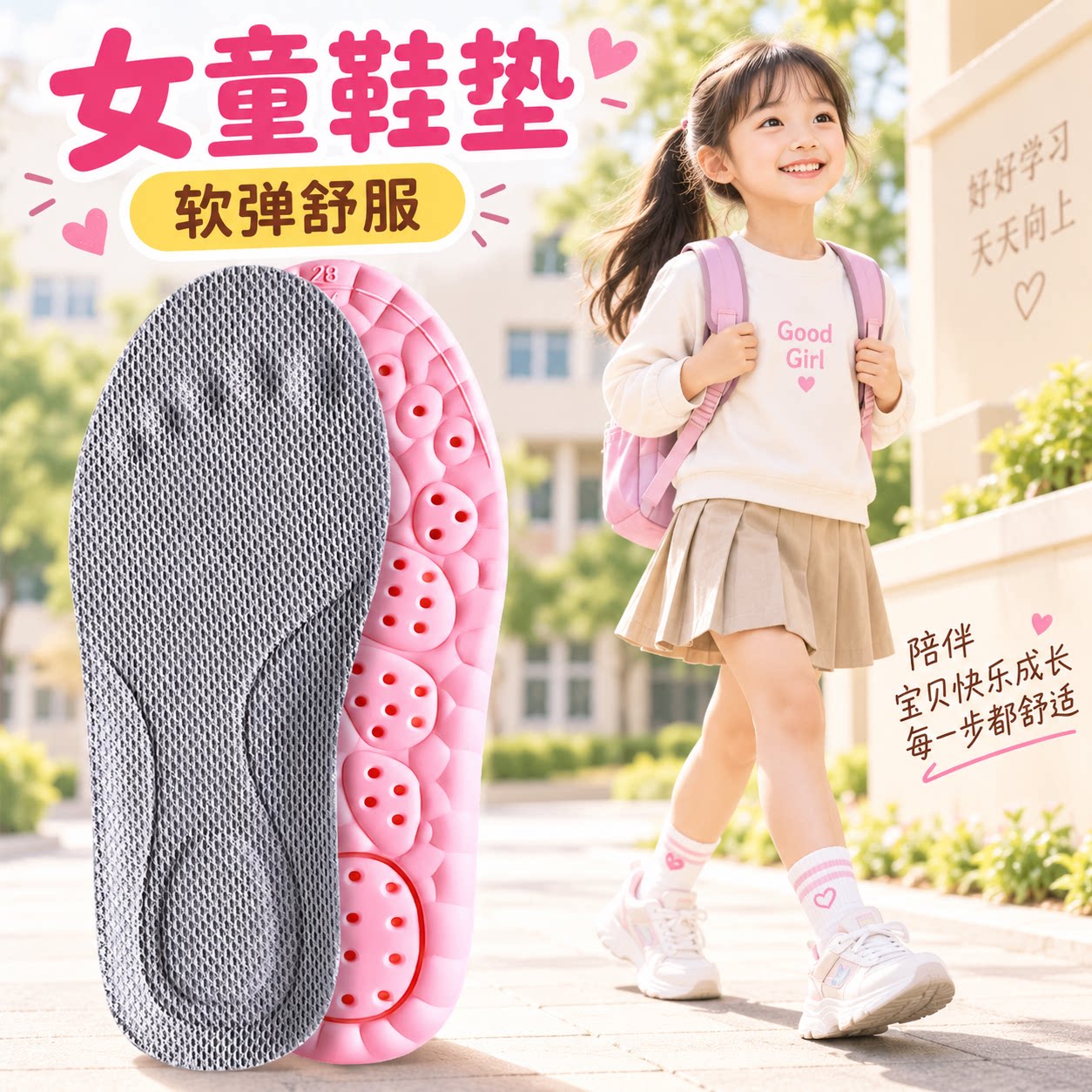 至皓恩鞋垫女童专用鞋垫运动气垫