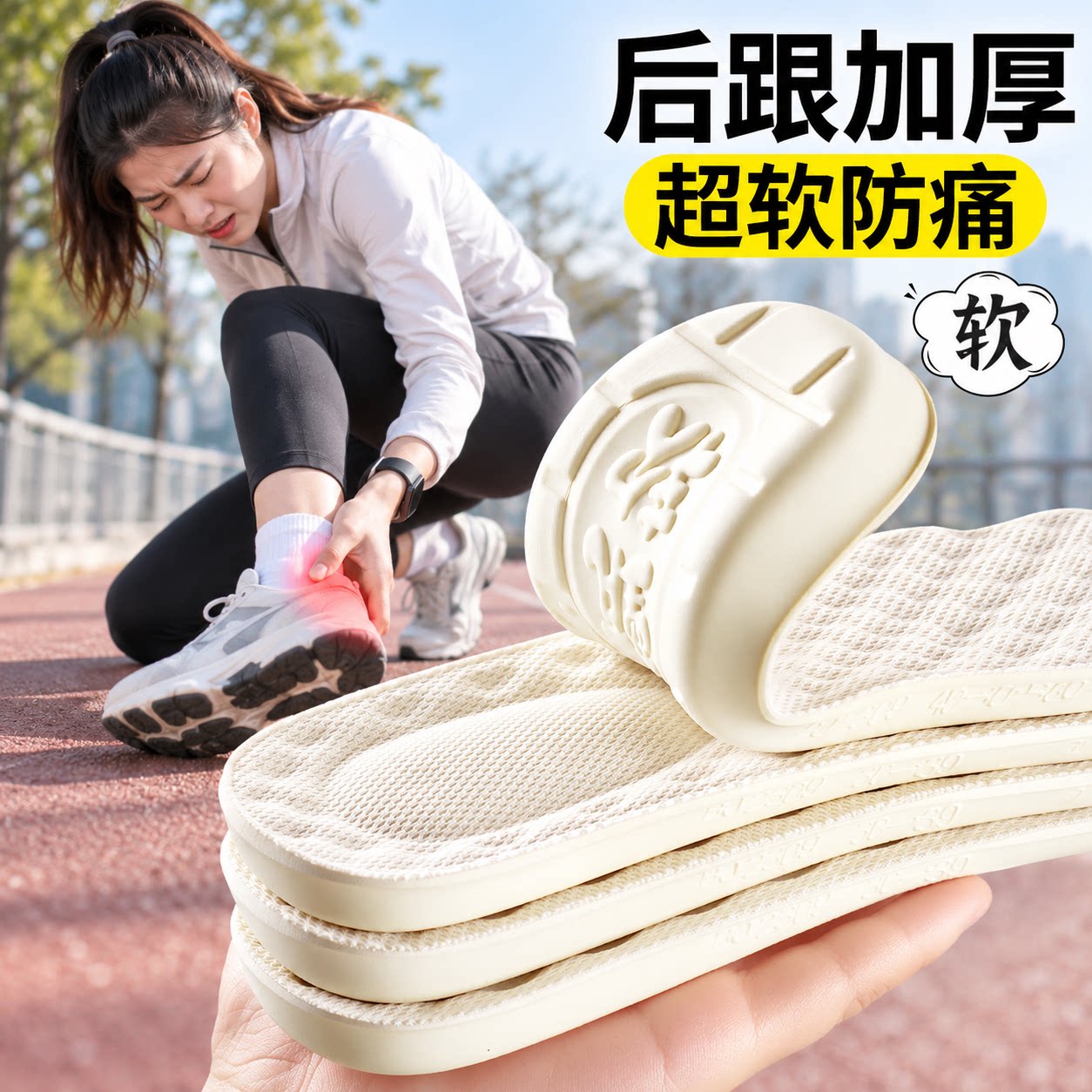 泰国进口乳胶鞋垫踩屎感软底舒适