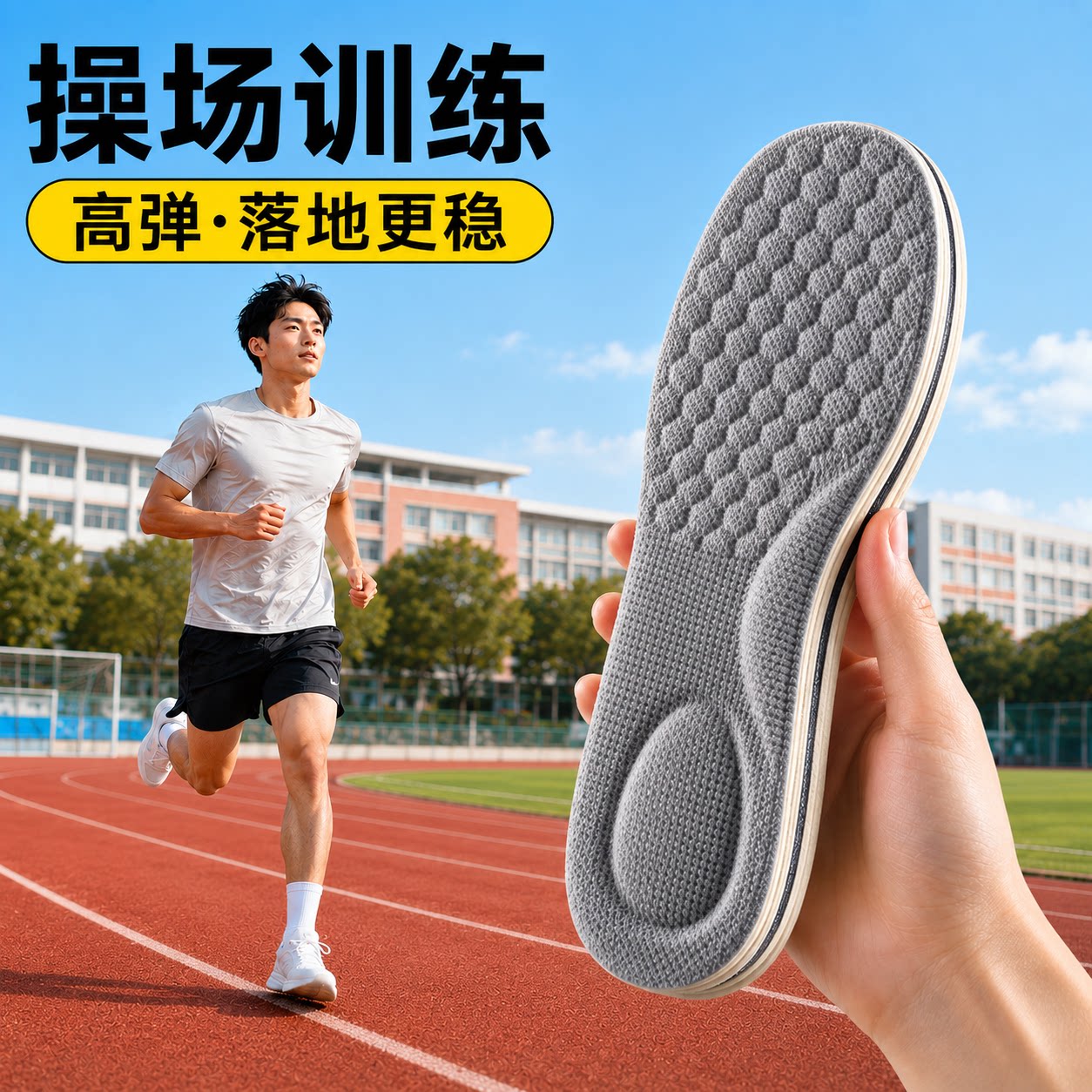 专业跑步鞋垫乳胶男士运动减震