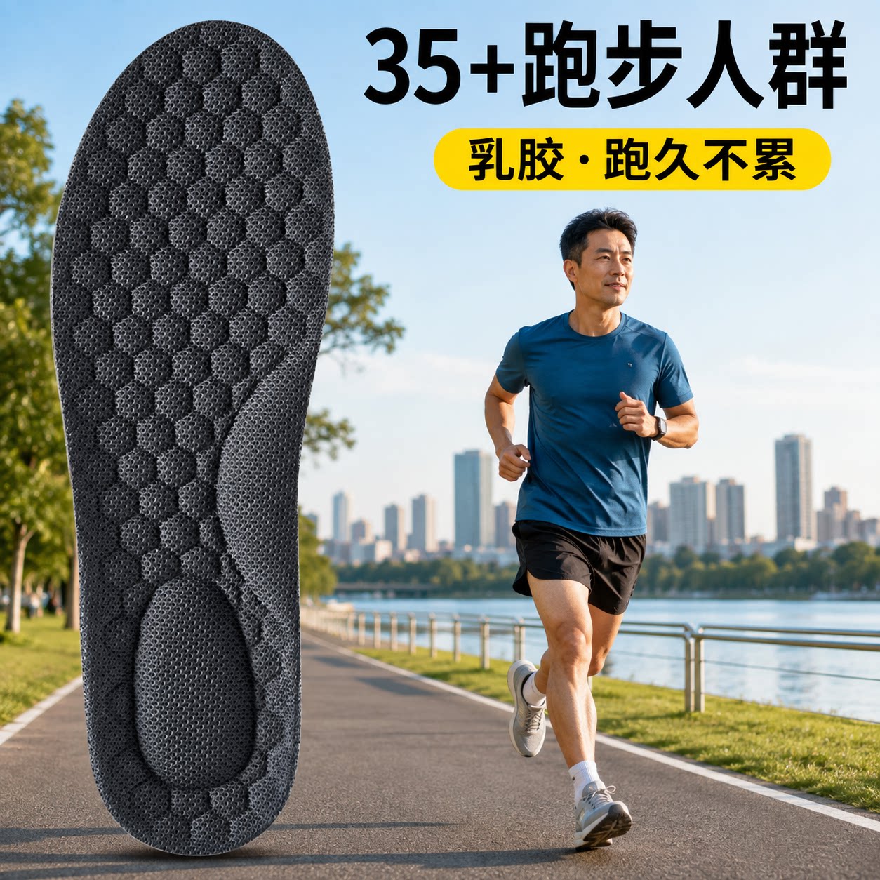 跑鞋足弓支撑运动减震跑步专用
