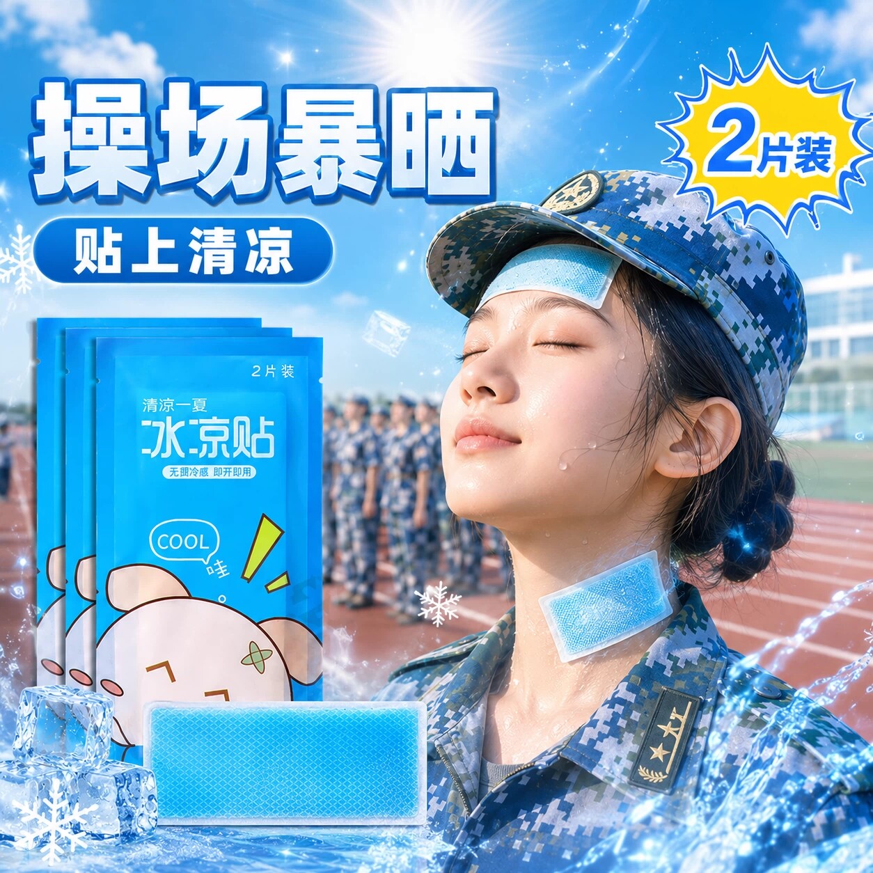 军训专用冰凉贴2026新款解暑神器