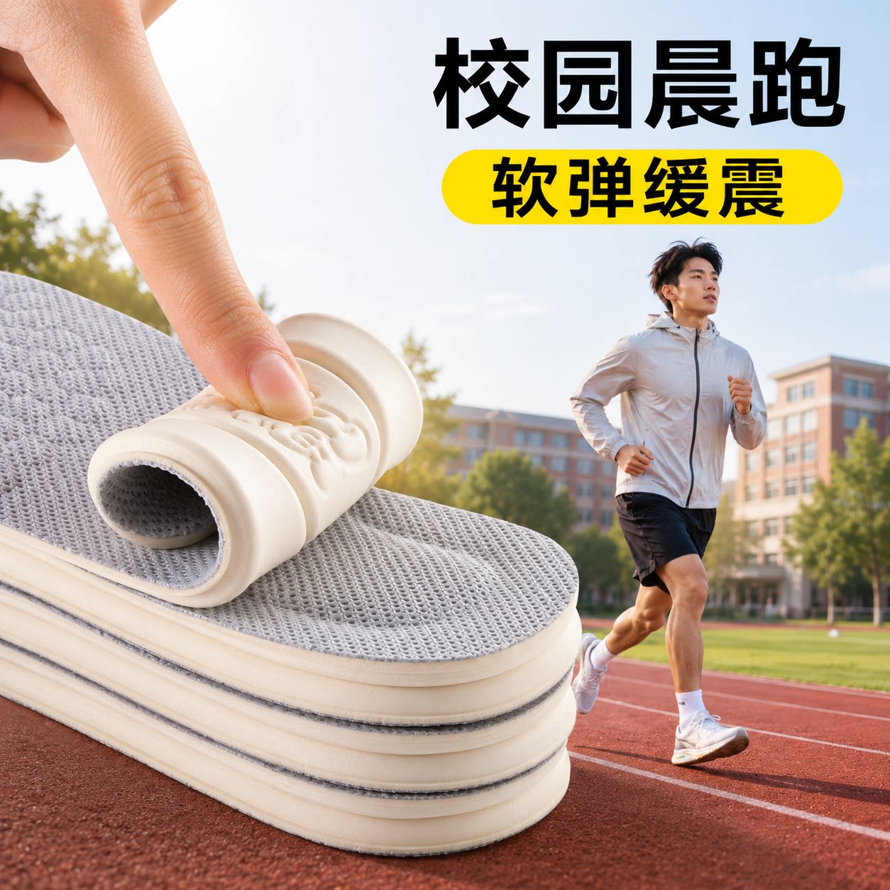 专业跑步鞋垫男士乳胶运动减震男