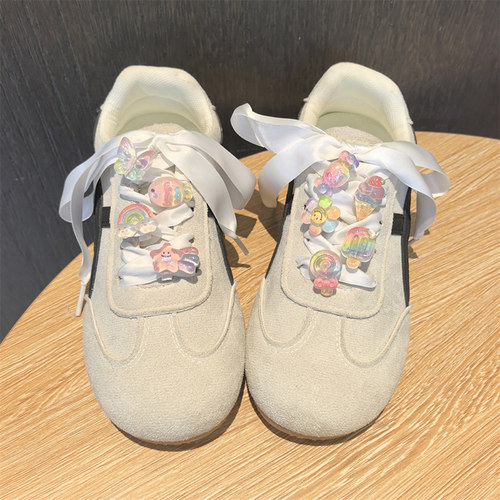 卡通渐变闪粉鞋花diy鞋装饰配饰