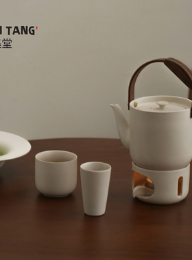 宜集堂Teasong中古风提梁茶壶套装陶瓷温茶围炉大容量家用泡茶具