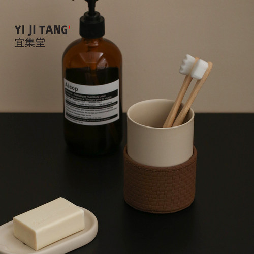 宜集堂中古风陶瓷洗漱杯