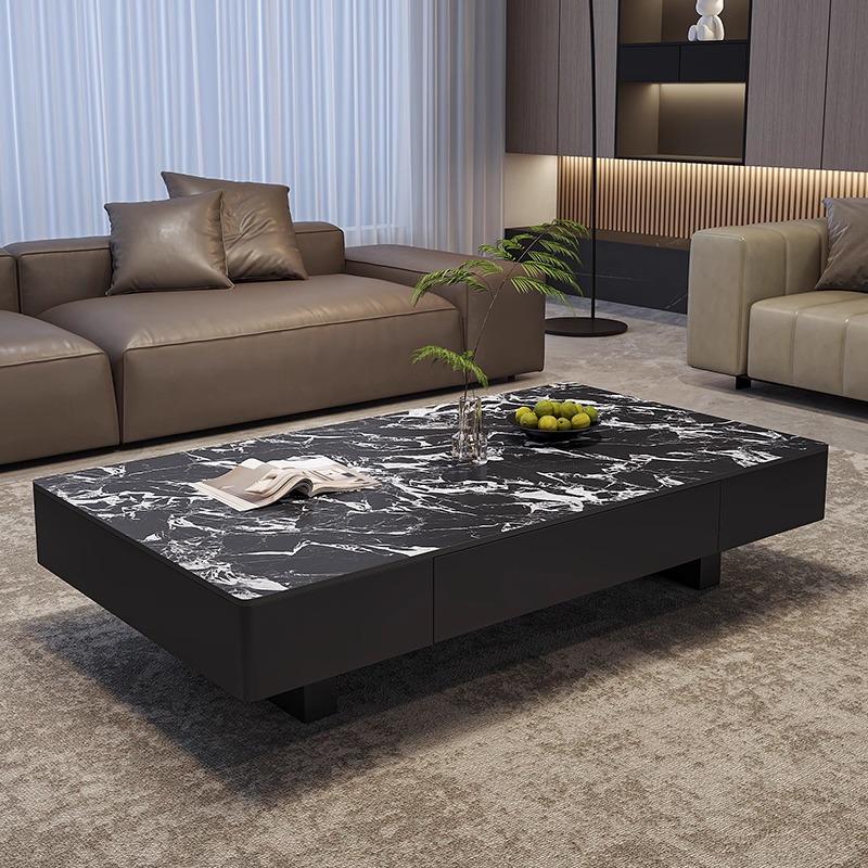 顶简网红高级感长方形茶几