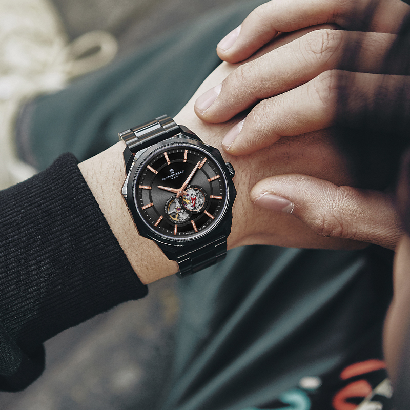 新品宾利男士商务机械手表夜光