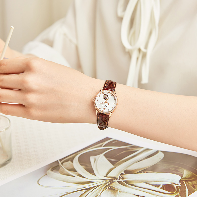 宾利binli手表女全自动镂空