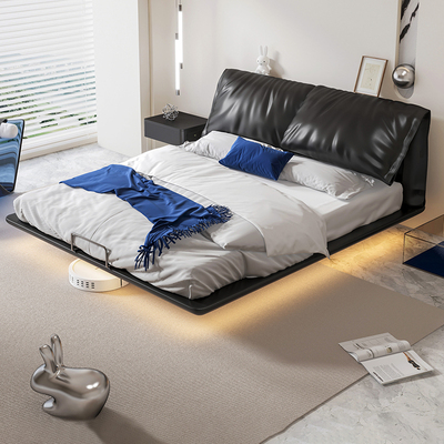 意式大象耳朵软包储物悬浮床