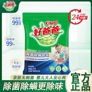 好爸爸洗衣粉除菌除螨深层洁净宝宝衣物适用家庭装 大袋实惠污渍