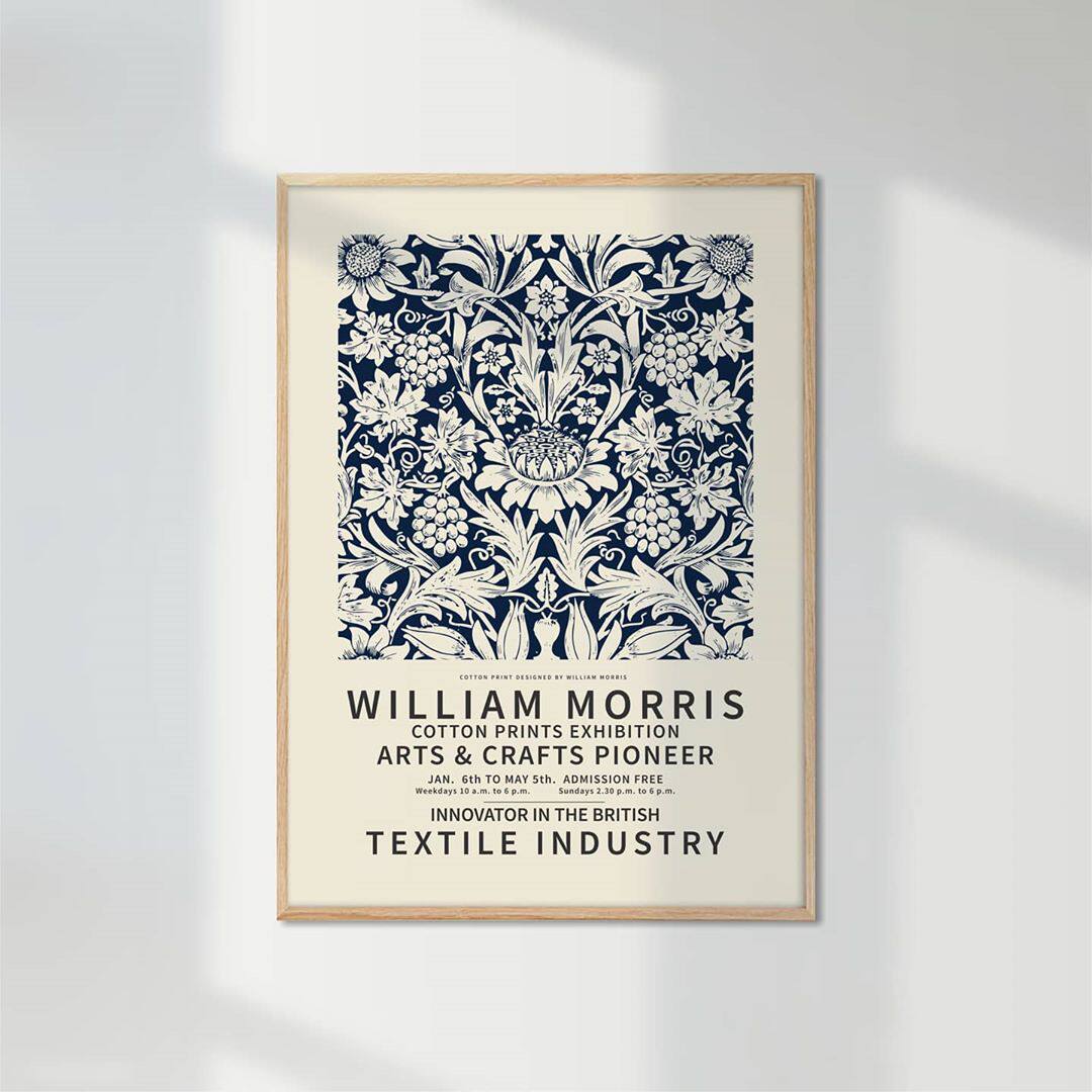 威廉莫里斯欧式经典纹样花纹北欧ins艺术微喷装饰画芯进口纸海报