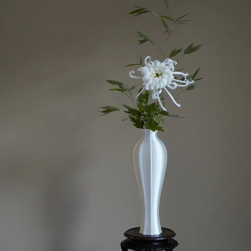 一方渊薮3d打印花瓶新中式轻奢诧寂风高档摆件客厅插花