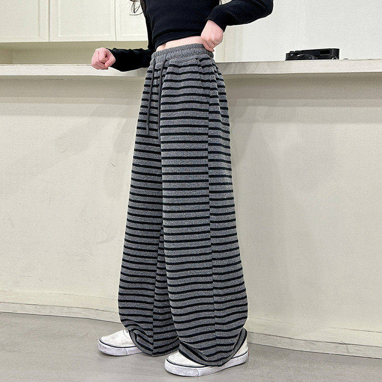 ROEMEY韩国女童裤子春秋2026新款儿童春季直筒裤中大童阔腿休闲裤