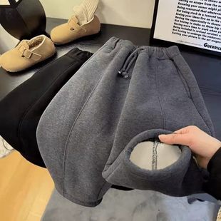 法国slp kiss儿童弯刀裤加绒春秋冬季2025新款男女童宝宝休闲裤子