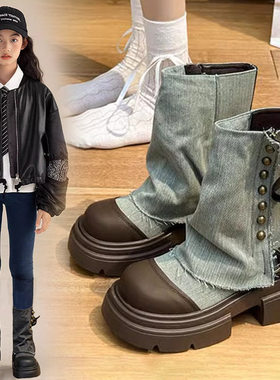 英国next MaxM女童马丁靴2025新款儿童鞋子中大童短靴女孩公主靴