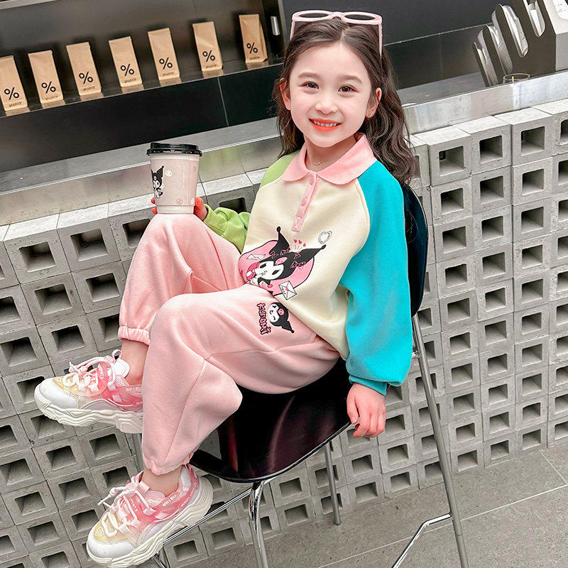 韩国Lemedy女童卫衣套装春秋季2025新款女宝宝儿童运动秋装两件套