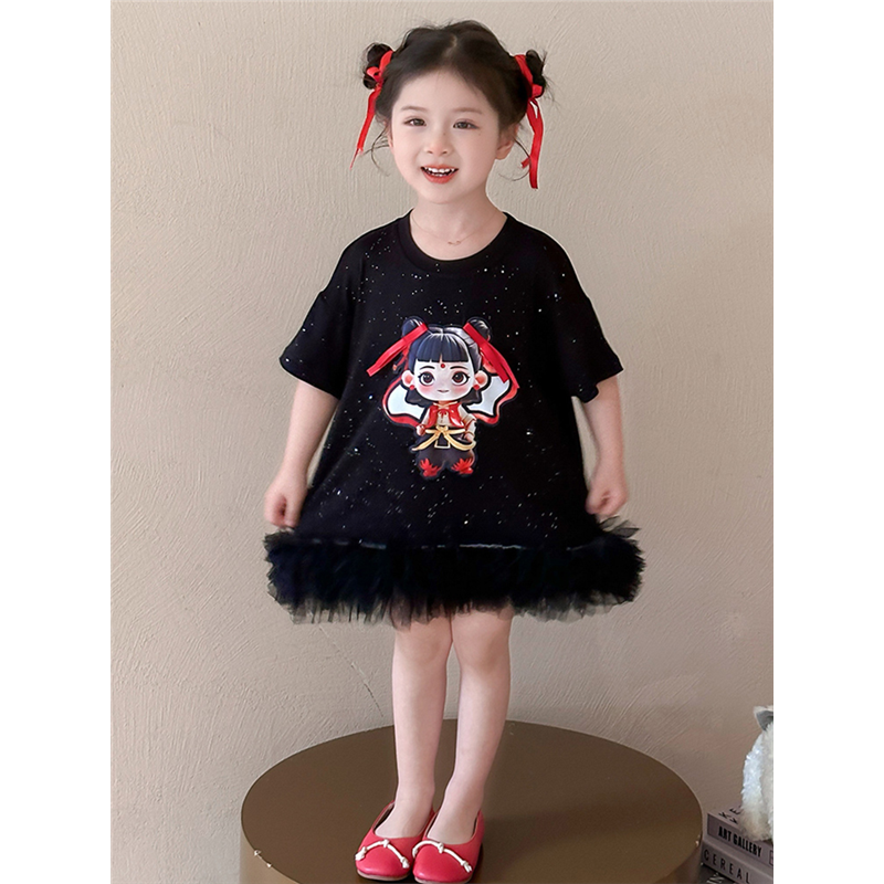 国潮女童夏季连衣裙2025