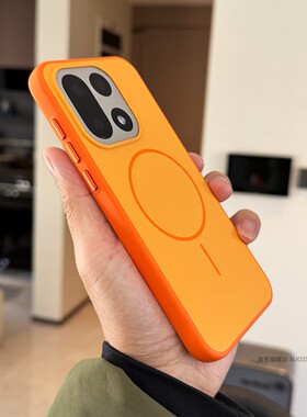 索哲适用于一加15手机壳新品橙色全包超薄亲肤手感保护套1+15大孔独立金属按键防摔一加15男女款纯色强磁吸