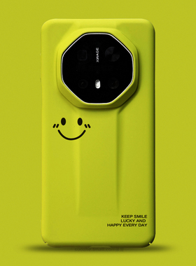 适用于华为mate70rs非凡大师手机壳新品mate60rs男女款文艺个性极简风ins笑脸英文50保时捷高级感黄绿色4硬套