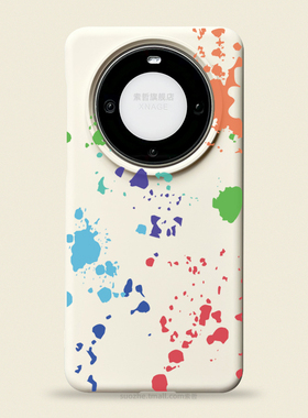 适用华为mate60pro手机壳小众中国风艺术泼墨涂鸦mate50小众男女款白色软胶保护套pro+镜头不包p60超薄磨砂40