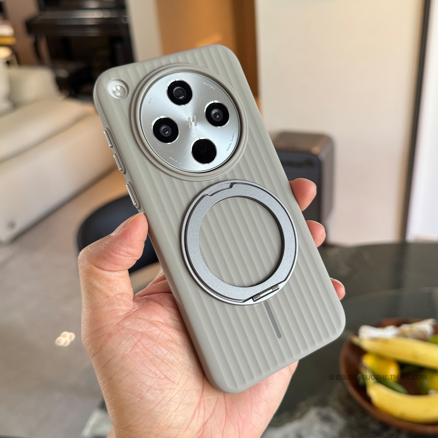 索哲适用于oppofindx8手机壳OPPO男女款findx8pro可旋转磁吸支点指环支架x8s+简约高级感钛灰色超薄瓦楞ultra