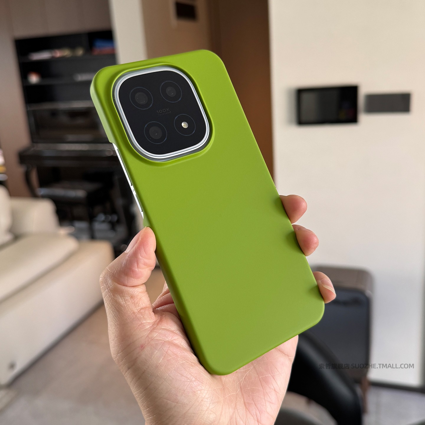 索哲适用于iqoo15手机壳新款爱酷15男女小众个性好看的芥末绿色半包超薄磨砂iqoo13大孔肤感12pro纯色保护套s