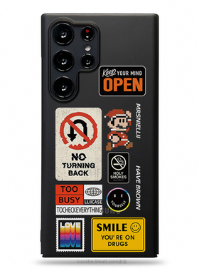 适用于三星s24ultra手机壳新品s24+男士款s23ultra卡通小众个性创意s22u黑色全包超薄裸机手感硬保护套21磨砂