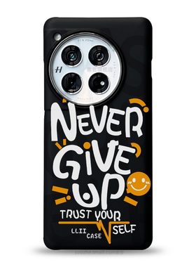 永不放弃适用一加13手机壳OPPO新品一加12男女款小众个性励志ins风英文1+11高级感黑色半包超薄硬壳套ace3pro