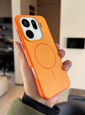 索哲适用于oppofindx9pro手机壳新品橙色强磁吸保护套oppo全包超薄亲肤手感findx9男女款大孔独立金属按键pro