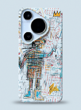 适用于华为pura70手机壳新款p70系列男女小众个性欧美风艺术涂鸦pura70pro白色全包超薄防摔ultra大孔硬套60+