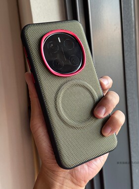 索哲适用于荣耀magic7pro手机壳撞色金属镜头按键magic8男士款小众墨绿色科纳纹保护套强磁吸pro全包防指纹汗