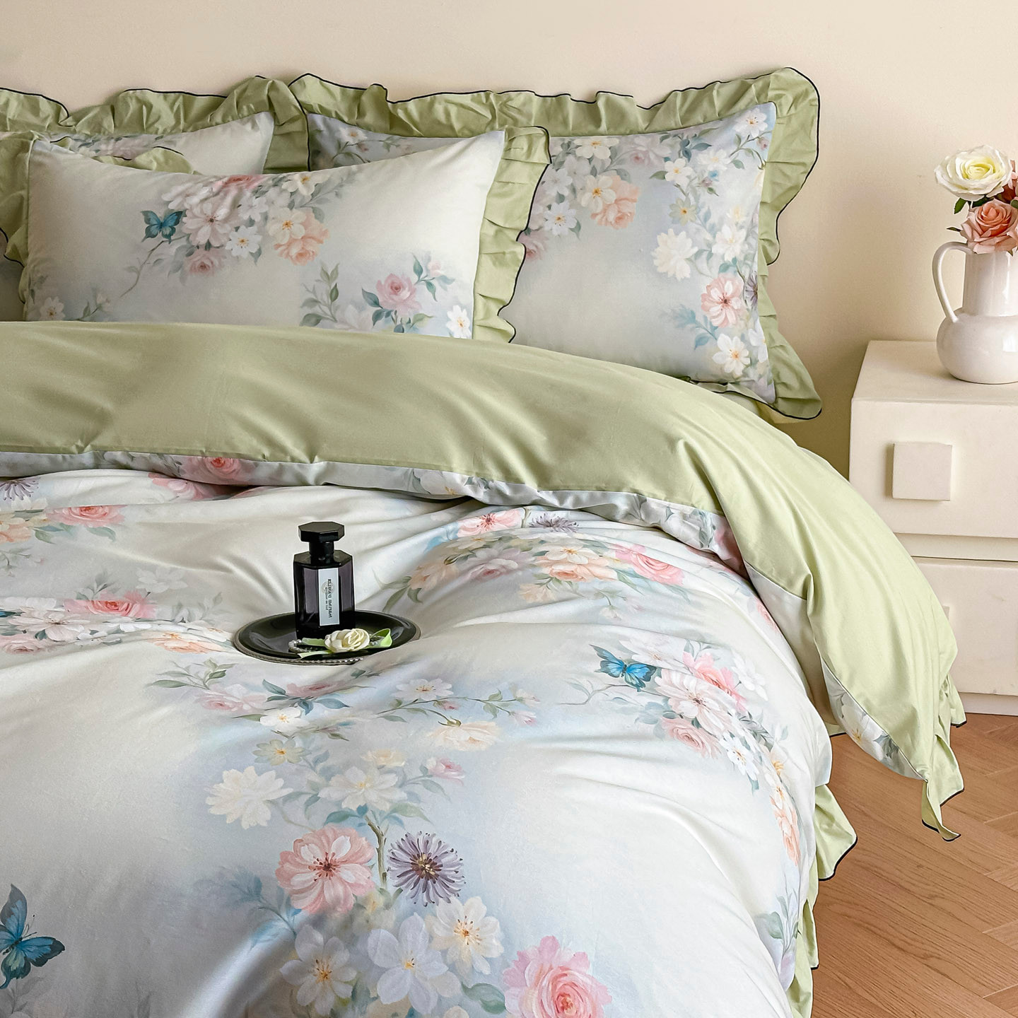 韩式纯棉四件套100全棉2026新款床上用品高级感床单被套床笠被罩4