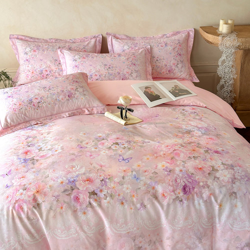 法式高端全棉磨毛四件套100%纯棉