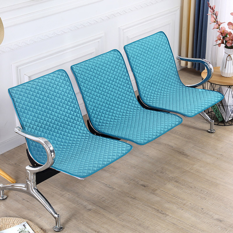 连排椅套不锈钢连排椅沙发垫候诊坐垫靠背一体毛绒公共座垫套