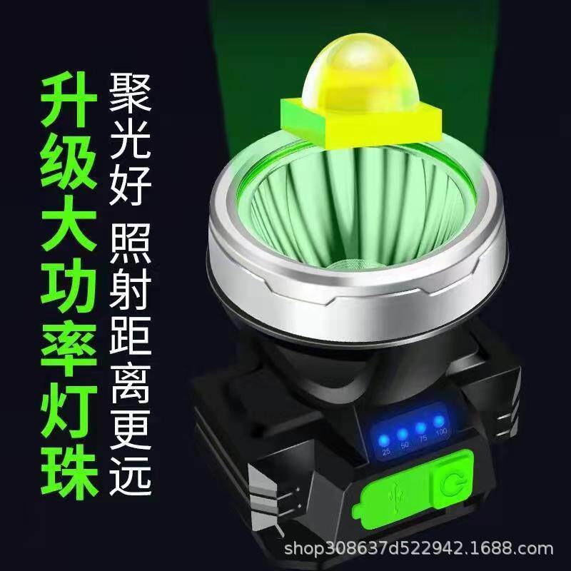 头灯强光可充电户外超亮