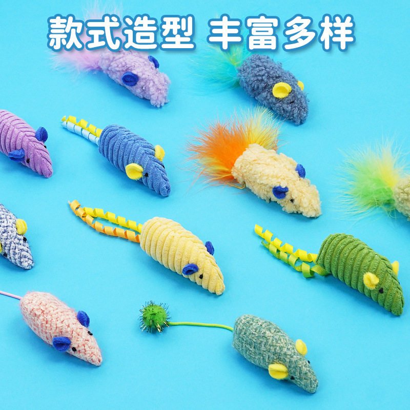 猫咪玩具仿真老鼠三只装
