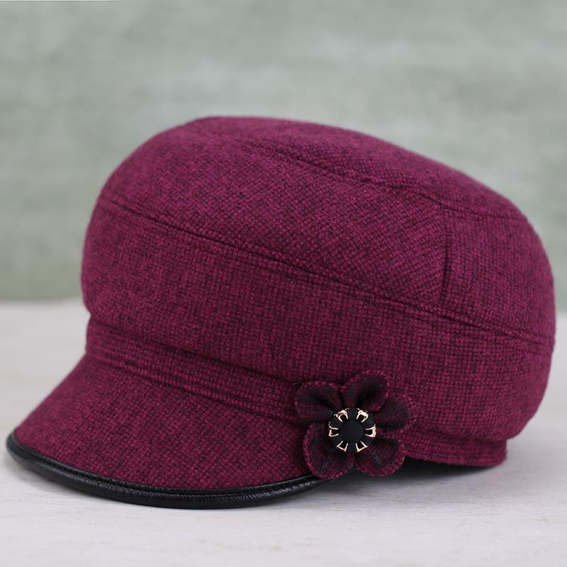 帽子保暖中年妈妈冬天毛线针织帽老太太加绒加厚帽子女老人棉帽子