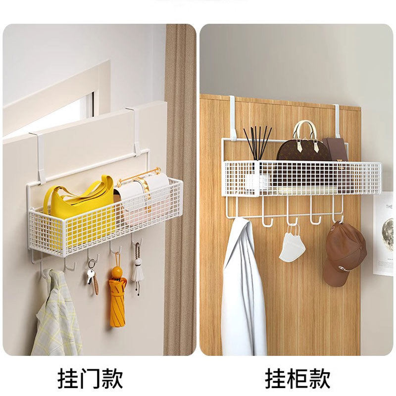 卧室门后收纳架免打孔置