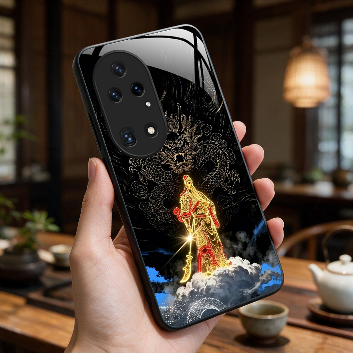 【华为 P50E专用】A11685关云长奢华冰透玻璃手机壳,券后价只要38元