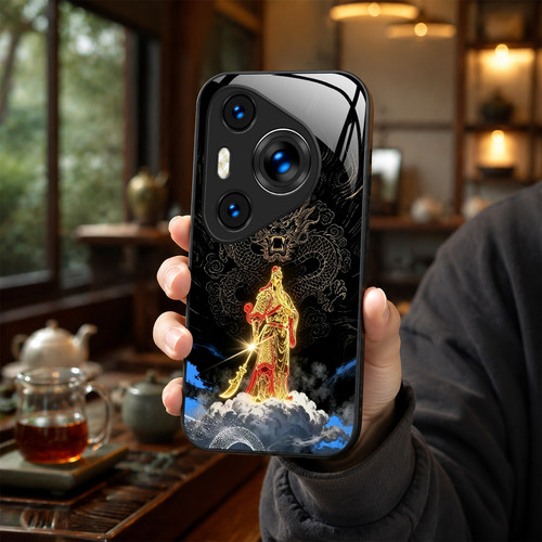 【华为 P70 Pro专用】A11685关云长奢华冰透玻璃手机壳，券后价只要38元