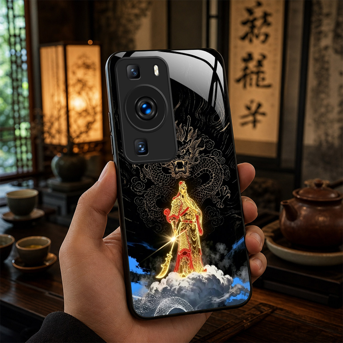 【华为 P60专用】A11685关云长奢华冰透玻璃手机壳，券后价只要38元
