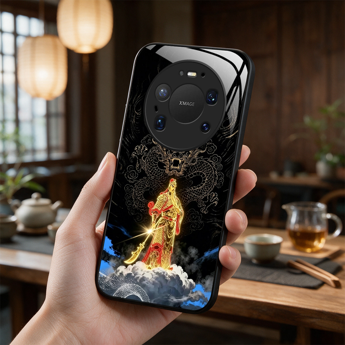 【华为 Mate80 Pro Max专用】A11685关云长奢华冰透玻璃手机壳,券后价只要38元